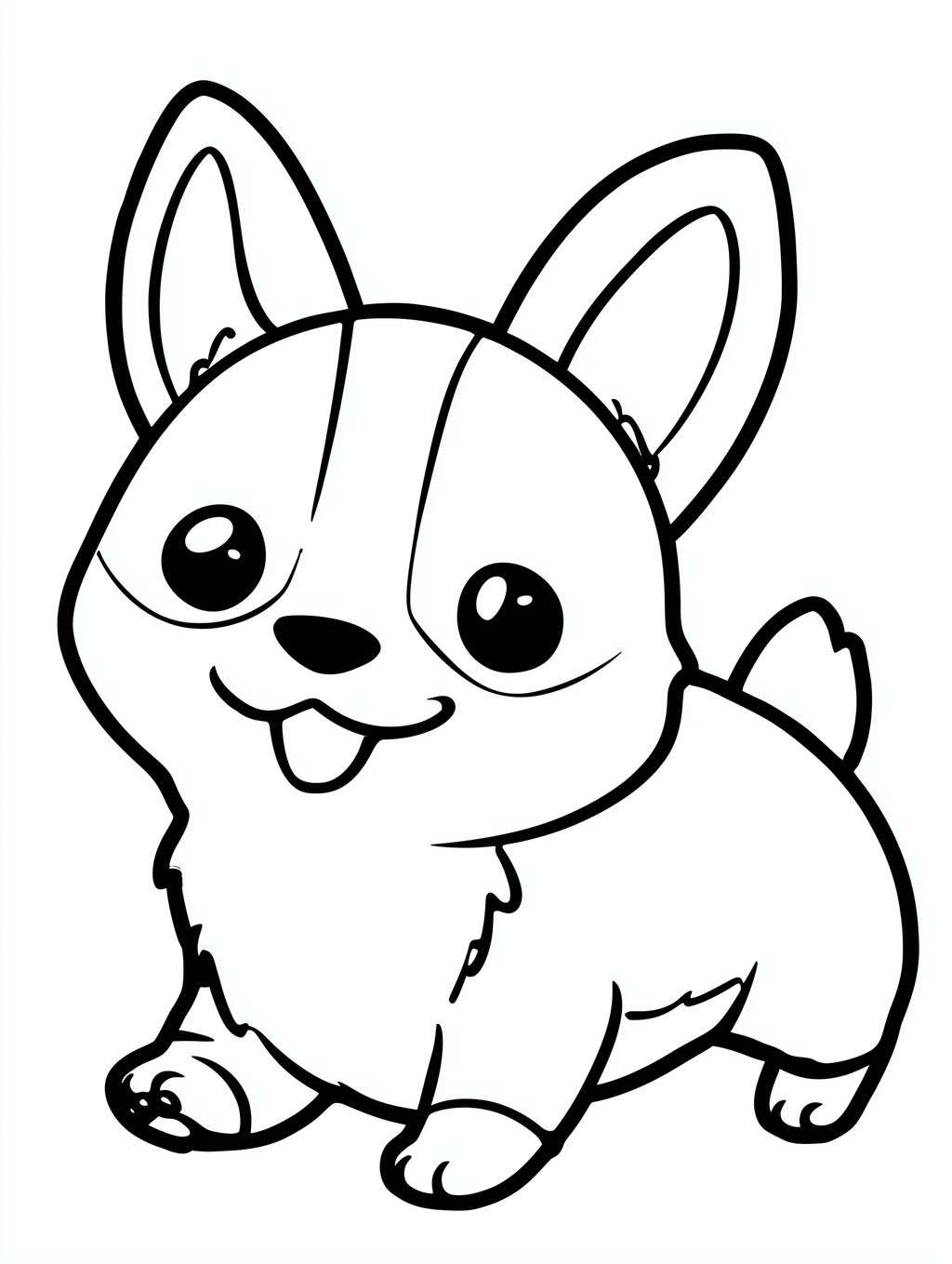 Cute Kawaii Puppy Coloring Pages for Kids, 15 Adorable Dog Breeds Coloring Book, Printable Coloring Sheets, Digital Download, Kids Activity