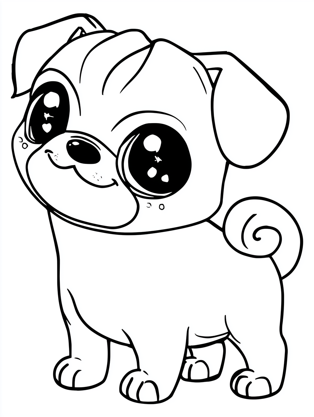 Cute Kawaii Puppy Coloring Pages for Kids, 15 Adorable Dog Breeds Coloring Book, Printable Coloring Sheets, Digital Download, Kids Activity