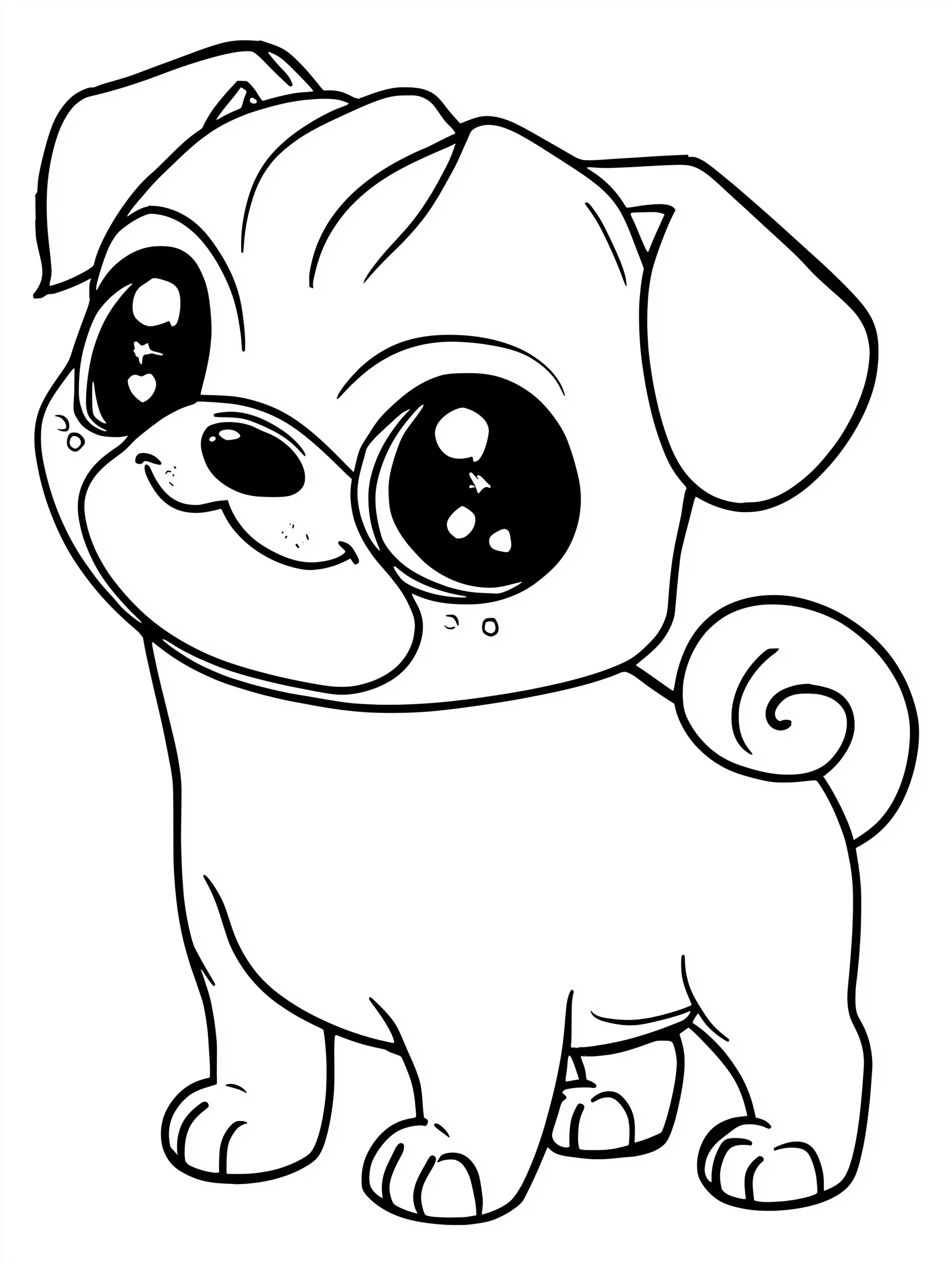 Cute Kawaii Puppy Coloring Pages for Kids, 15 Adorable Dog Breeds Coloring Book, Printable Coloring Sheets, Digital Download, Kids Activity