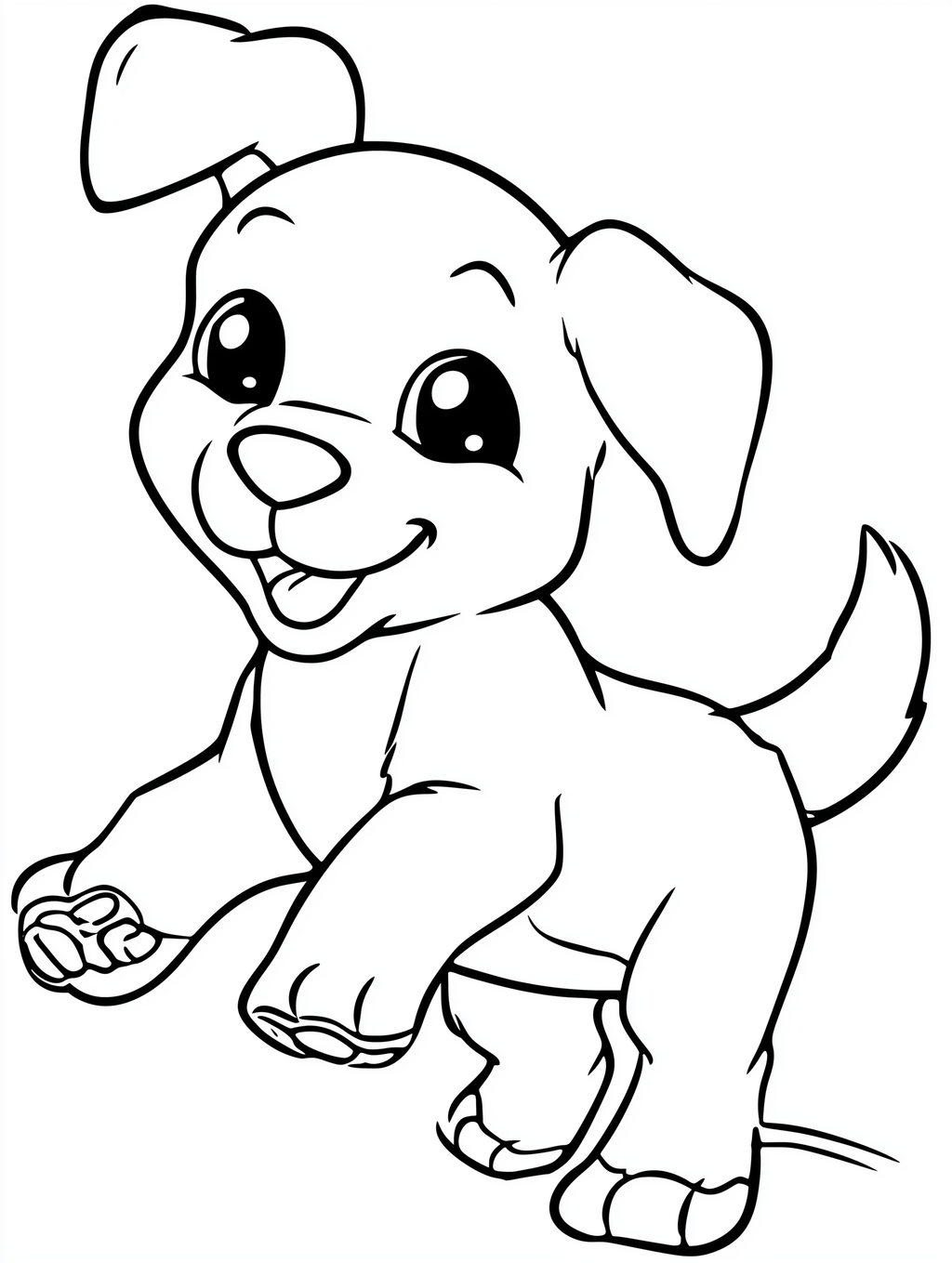 Cute Kawaii Puppy Coloring Pages for Kids, 15 Adorable Dog Breeds Coloring Book, Printable Coloring Sheets, Digital Download, Kids Activity