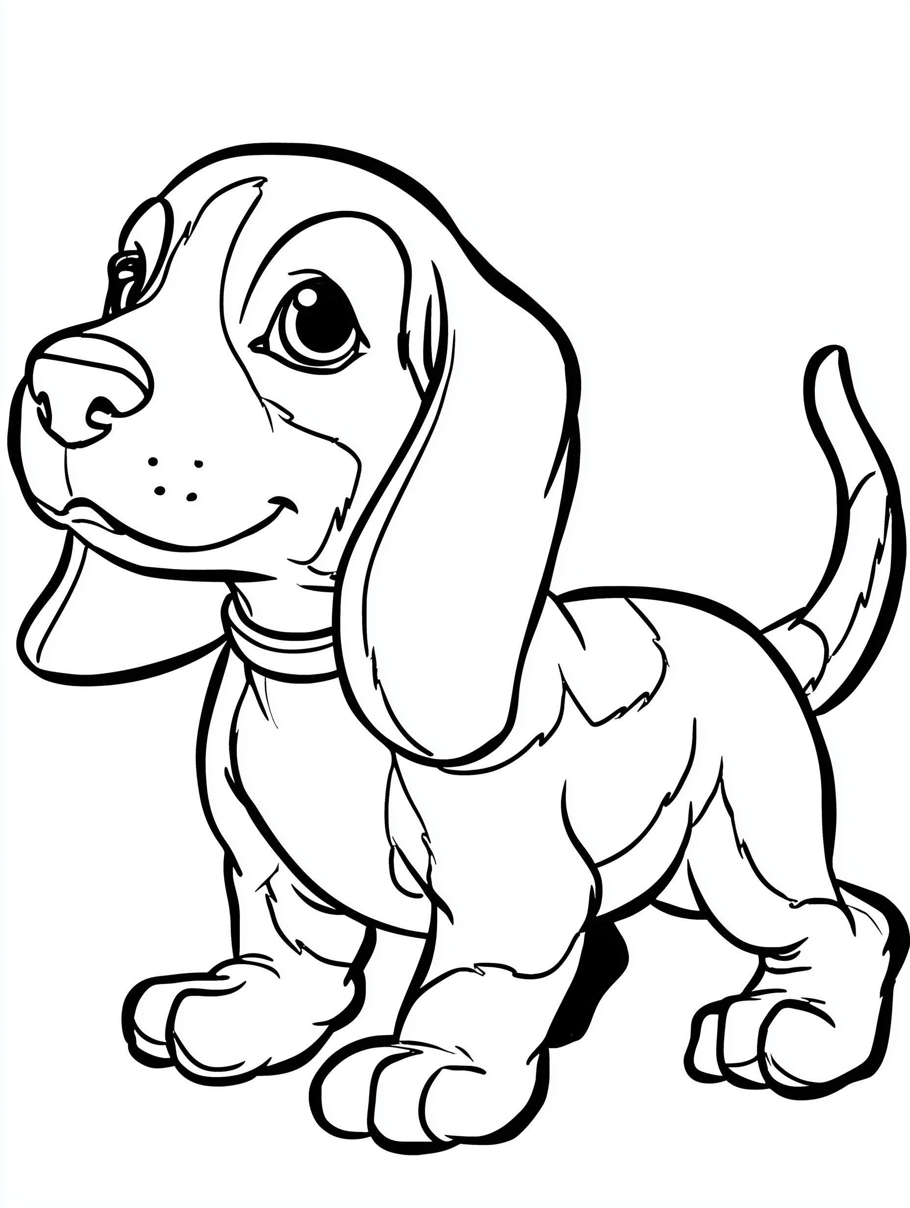Cartoon Puppy Coloring Pages PDF - 15 Fun Dog Breeds, Kids Activity