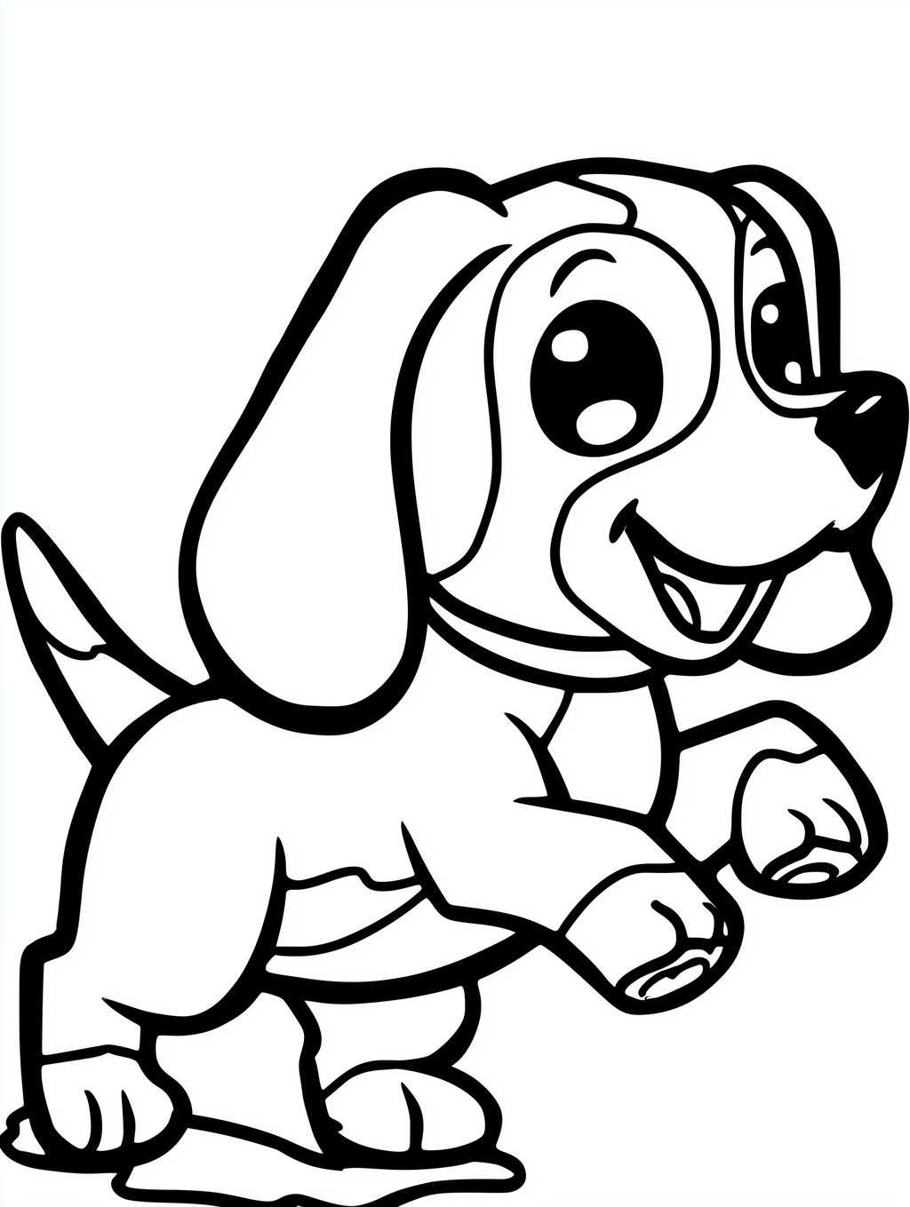 Simple Puppy Coloring Pages for Toddlers - 15 Easy Dog Designs PDF