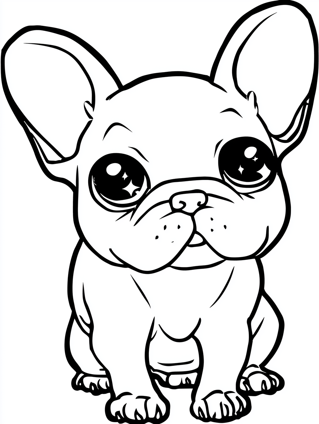 French Bulldog Coloring Book PDF - 20 Kawaii Puppy Pages, Kids Activity