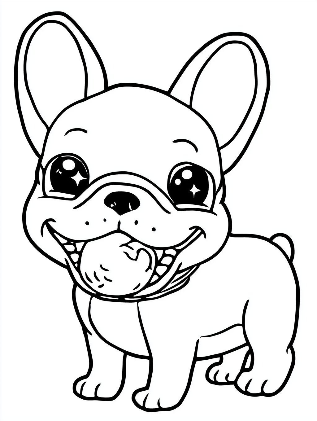 French Bulldog Coloring Book PDF - 20 Kawaii Puppy Pages, Kids Activity