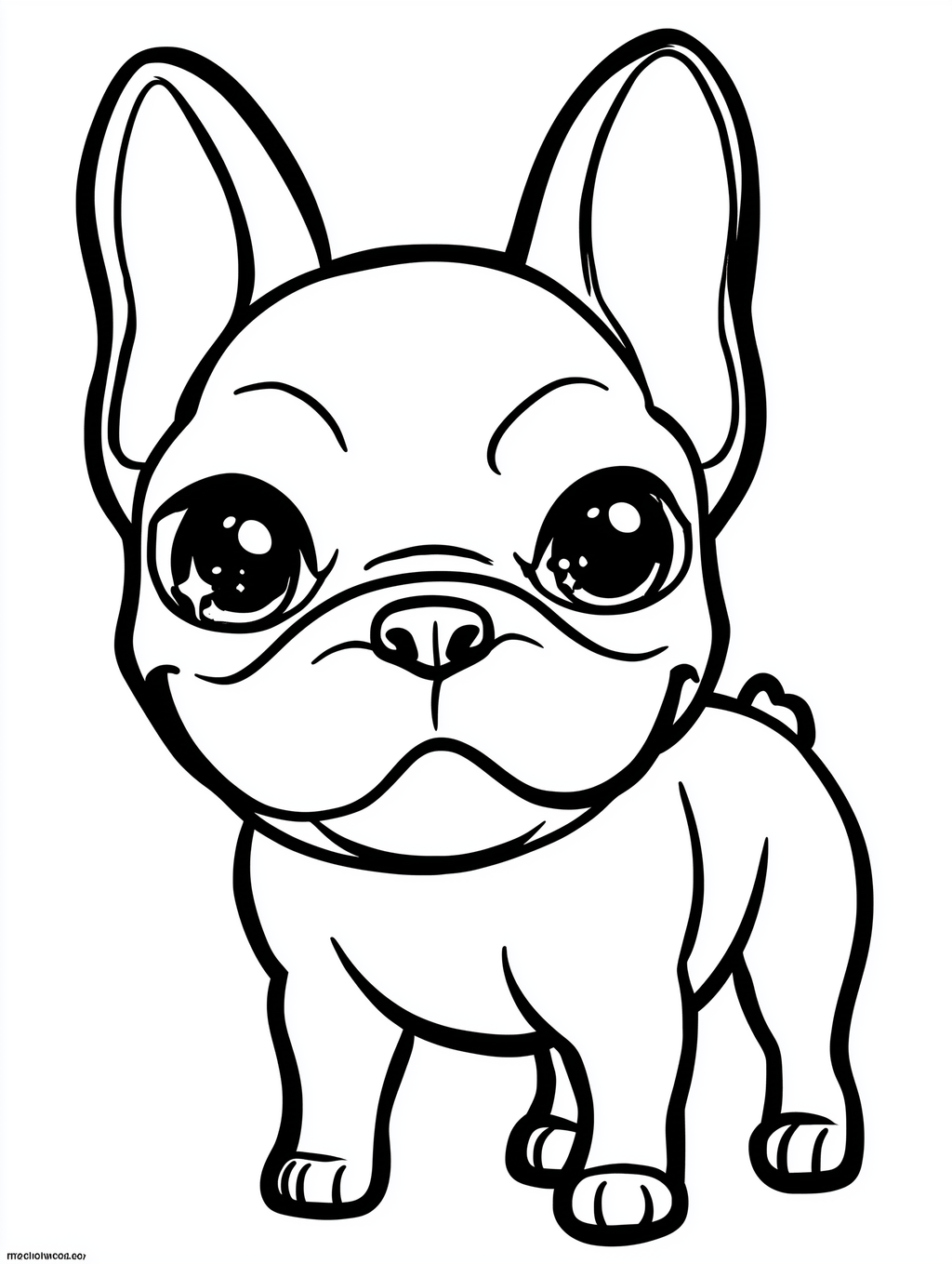 French Bulldog Coloring Book PDF - 20 Kawaii Puppy Pages, Kids Activity