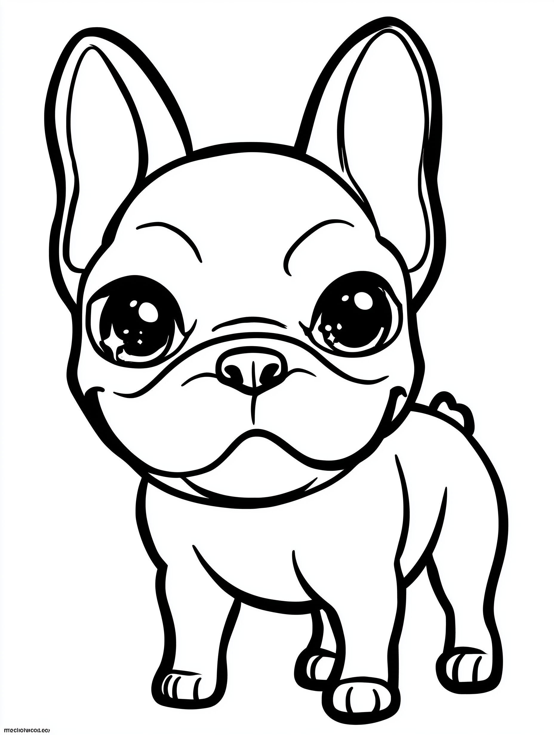 French Bulldog Coloring Book PDF - 20 Kawaii Puppy Pages, Kids Activity