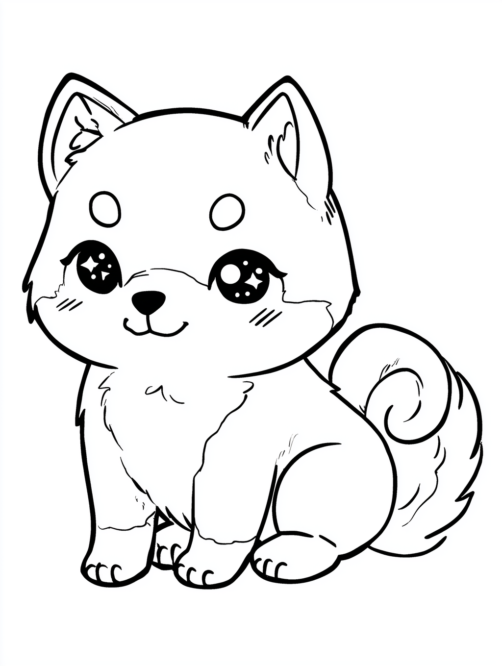 Kawaii Puppy Coloring Book PDF - 25 Dog Breeds, Kids Activity Pages