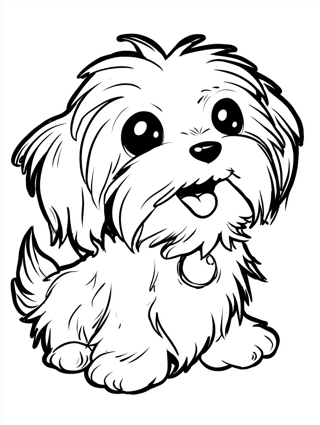 Kawaii Puppy Coloring Book PDF - 50 Dog Breeds, Kids Activity Pages