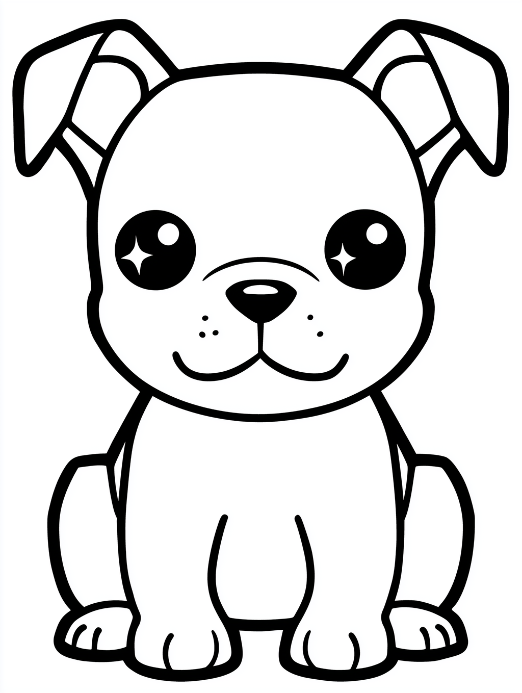 Kawaii Puppy Coloring Book PDF - 25 Dog Breeds, Kids Activity Pages