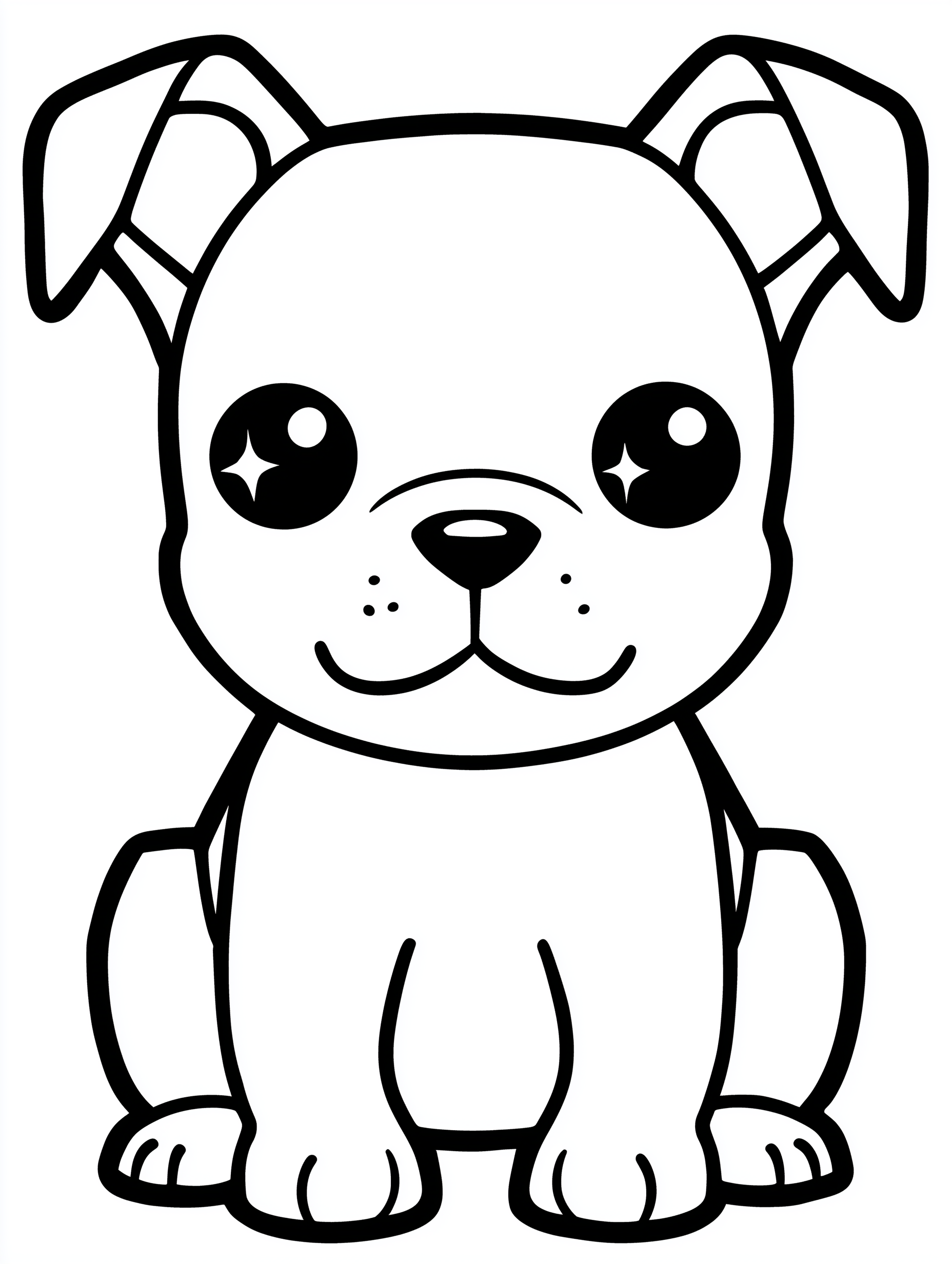 Kawaii Puppy Coloring Book PDF - 25 Dog Breeds, Kids Activity Pages