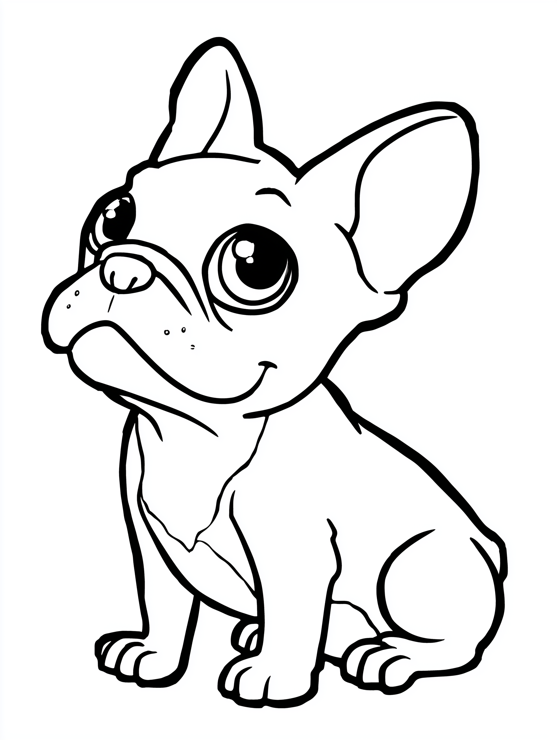 French Bulldog Coloring Pages for Toddlers - 15 Easy Frenchie Designs PDF