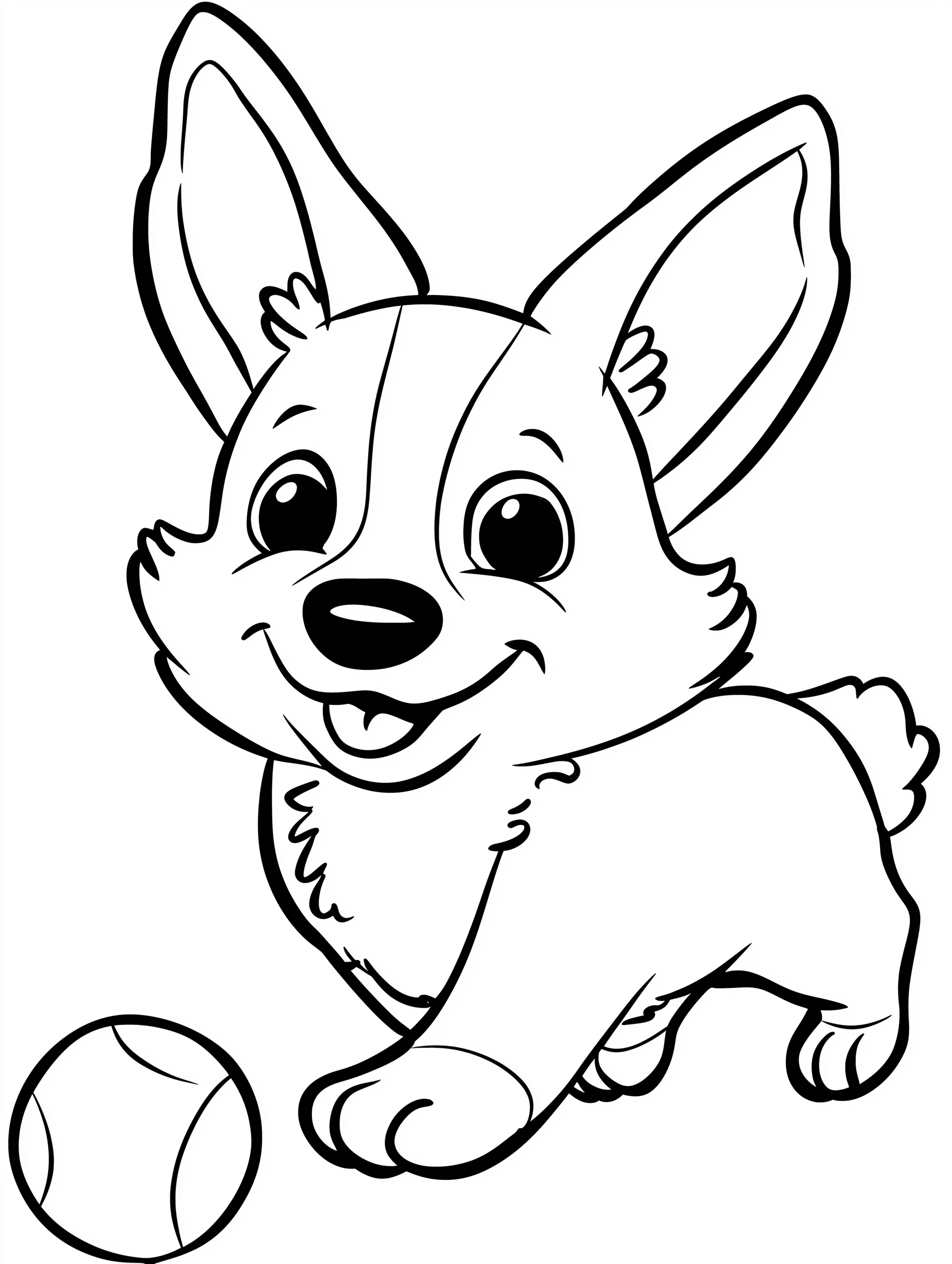 Easy Puppy Coloring Pages PDF - 20 Simple Dog Breeds, Kids Activity Book