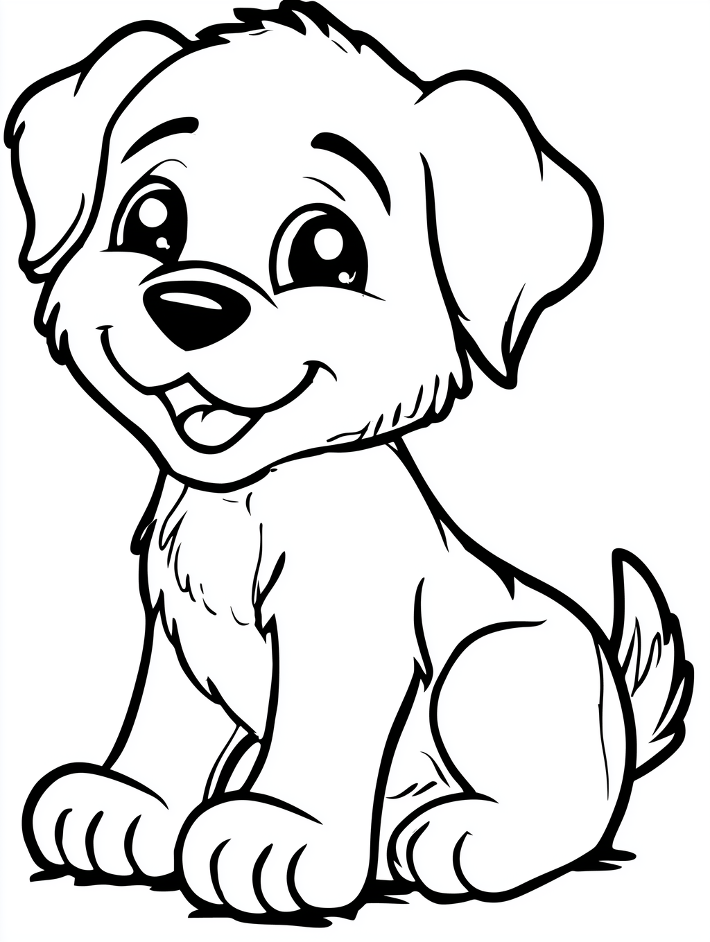Kawaii Puppy Coloring Book PDF - 50 Dog Breeds, Kids Activity Pages