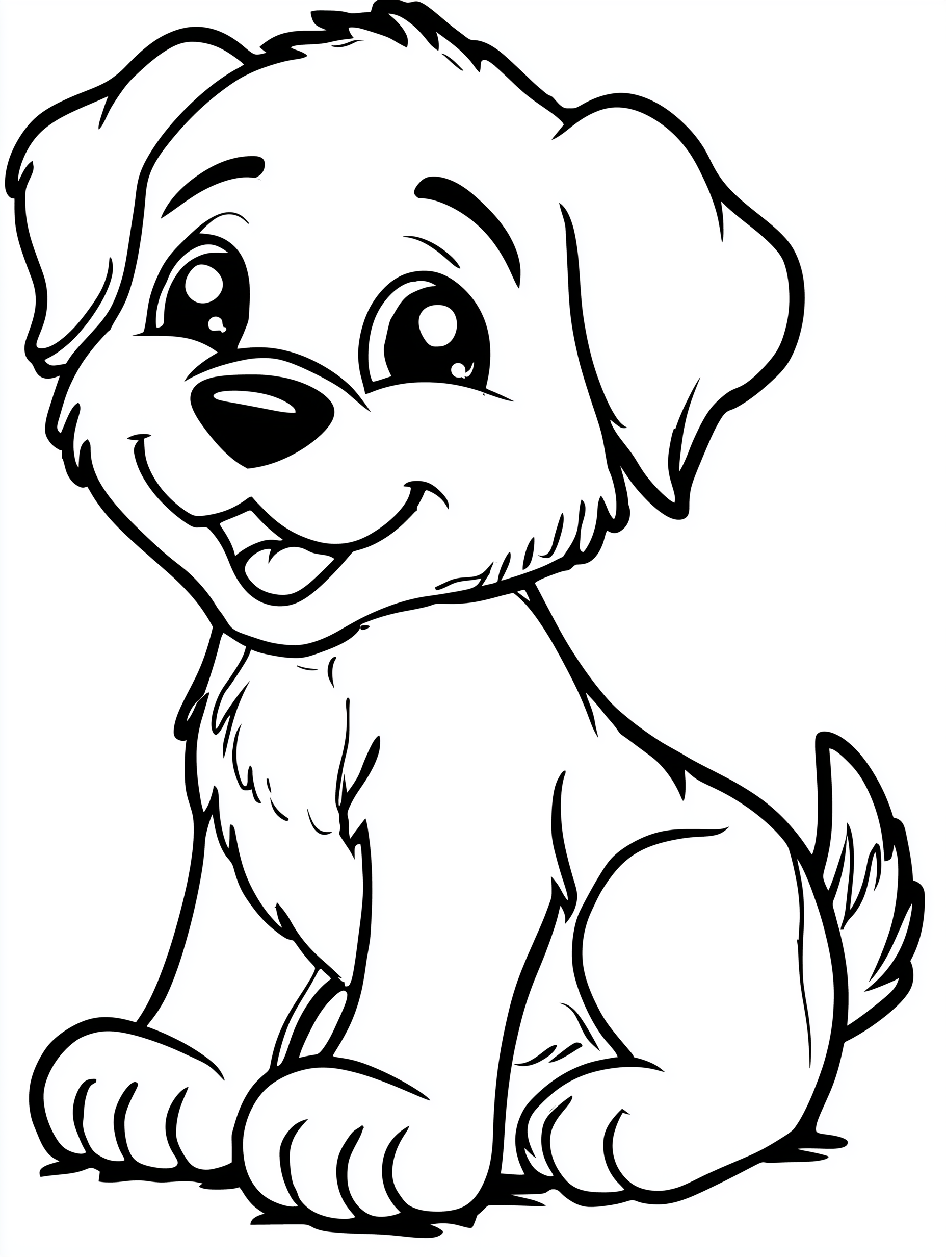 Kawaii Puppy Coloring Book PDF - 50 Dog Breeds, Kids Activity Pages
