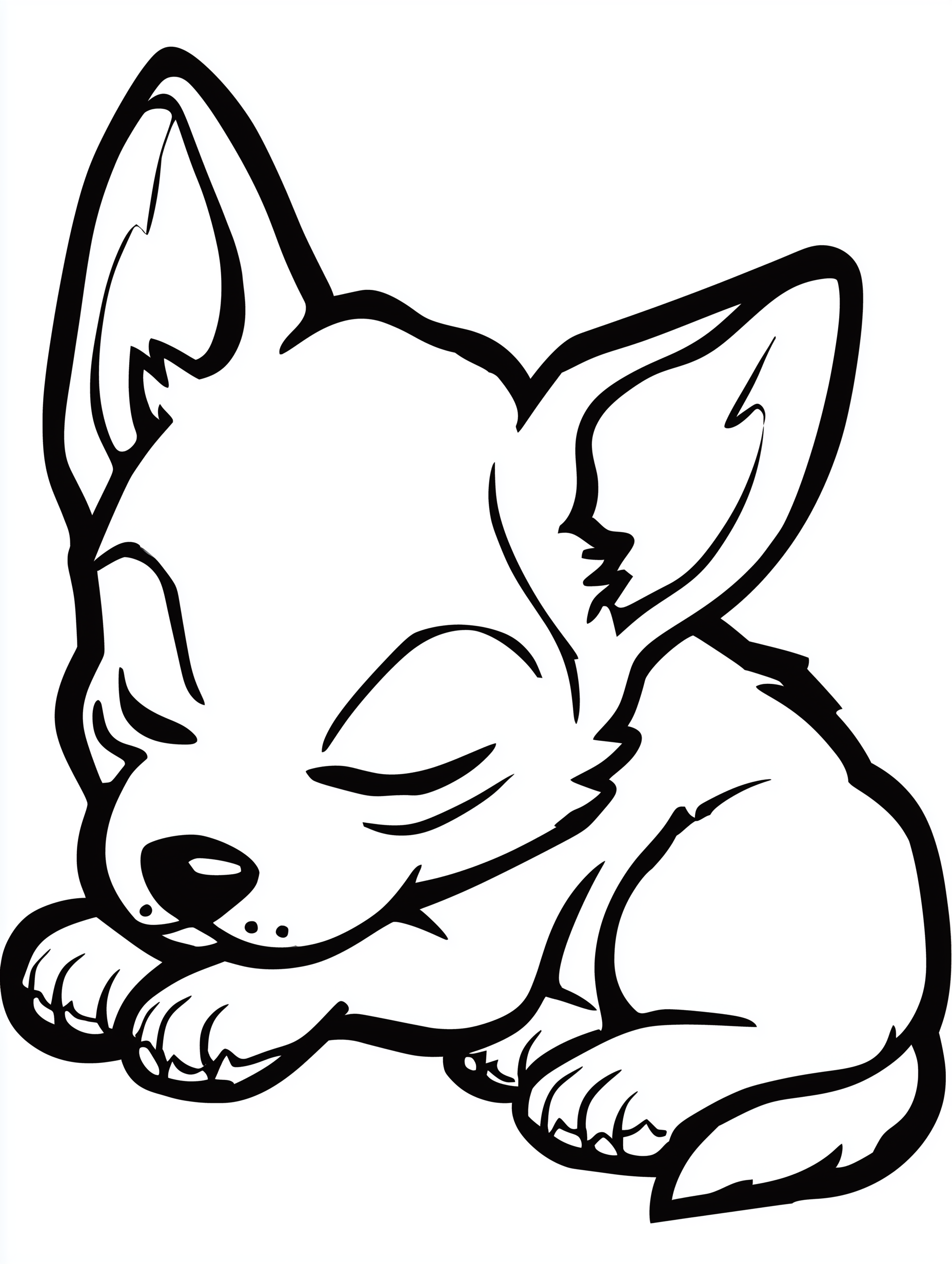 German Shepherd Coloring Book PDF - 20 Kawaii Puppy Pages, Kids Activity