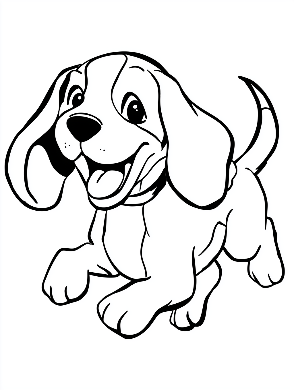 Easy Puppy Coloring Pages PDF - 20 Simple Dog Breeds, Kids Activity Book