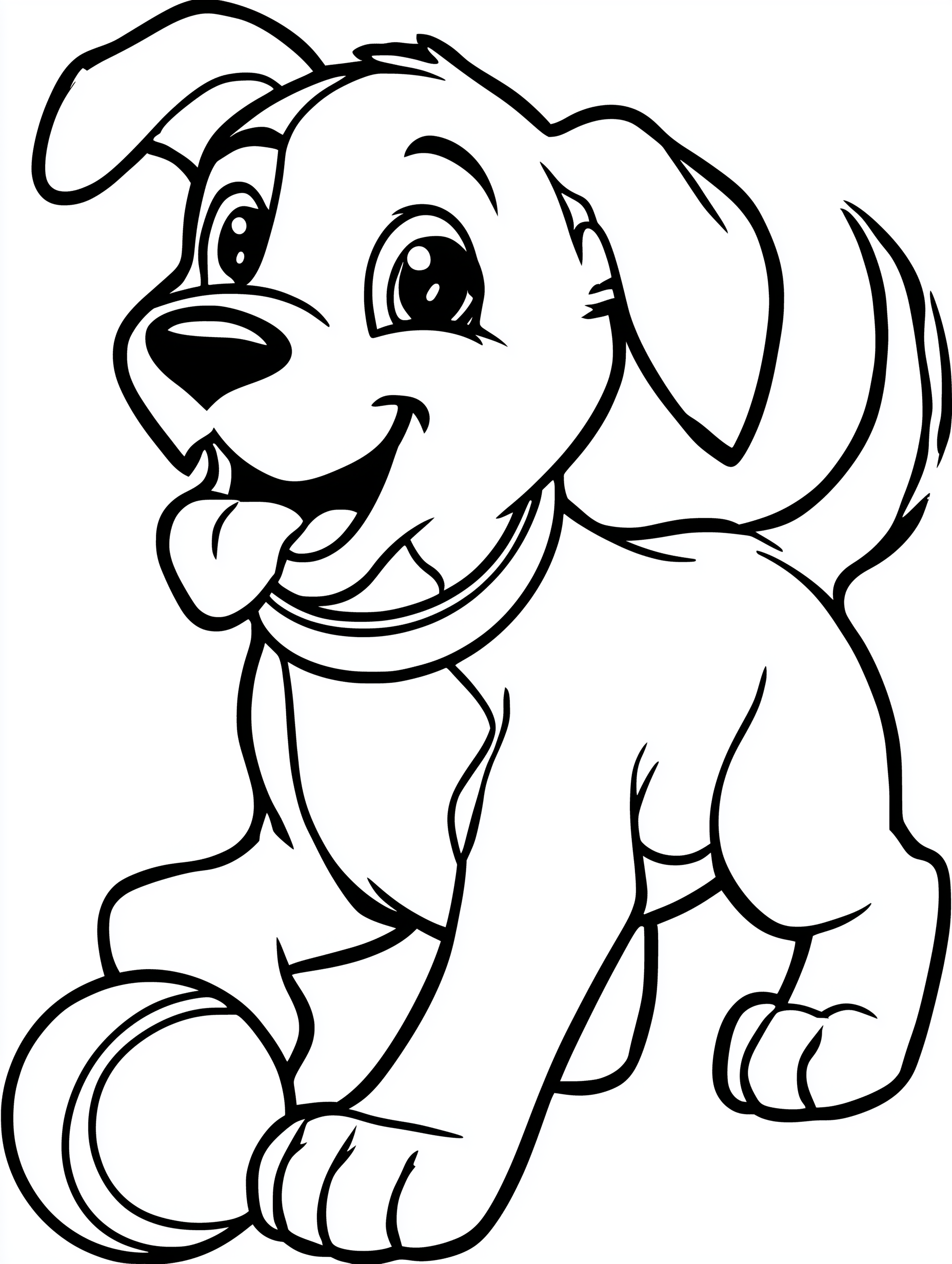 Bold and Easy Puppy Coloring Pages PDF - 15 Dog Breeds, Kids Activity