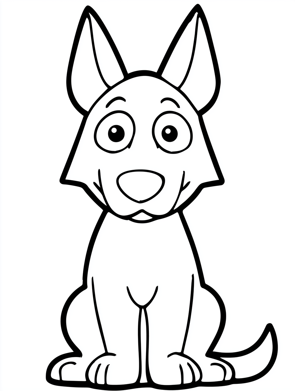 Simple Puppy Coloring Pages for Toddlers - 15 Easy Dog Designs PDF
