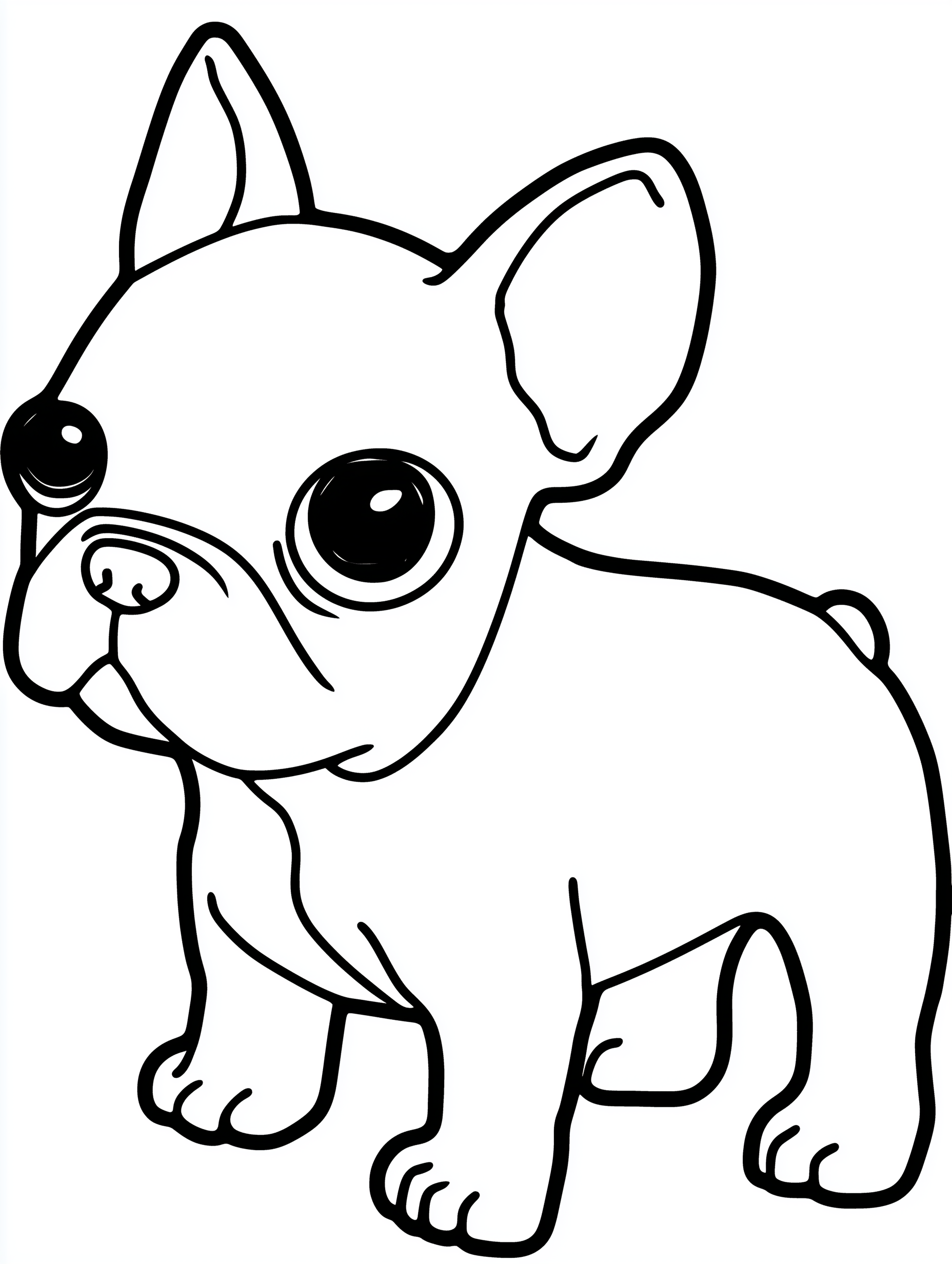 French Bulldog Coloring Pages for Toddlers - 15 Easy Frenchie Designs PDF