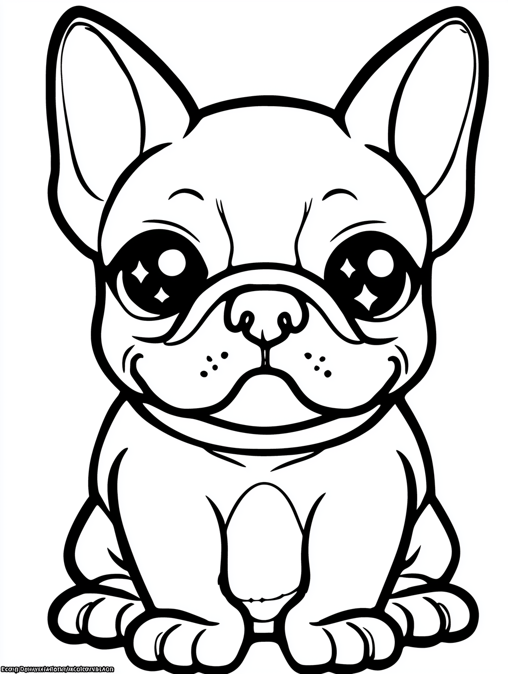 French Bulldog Coloring Book PDF - 20 Kawaii Puppy Pages, Kids Activity