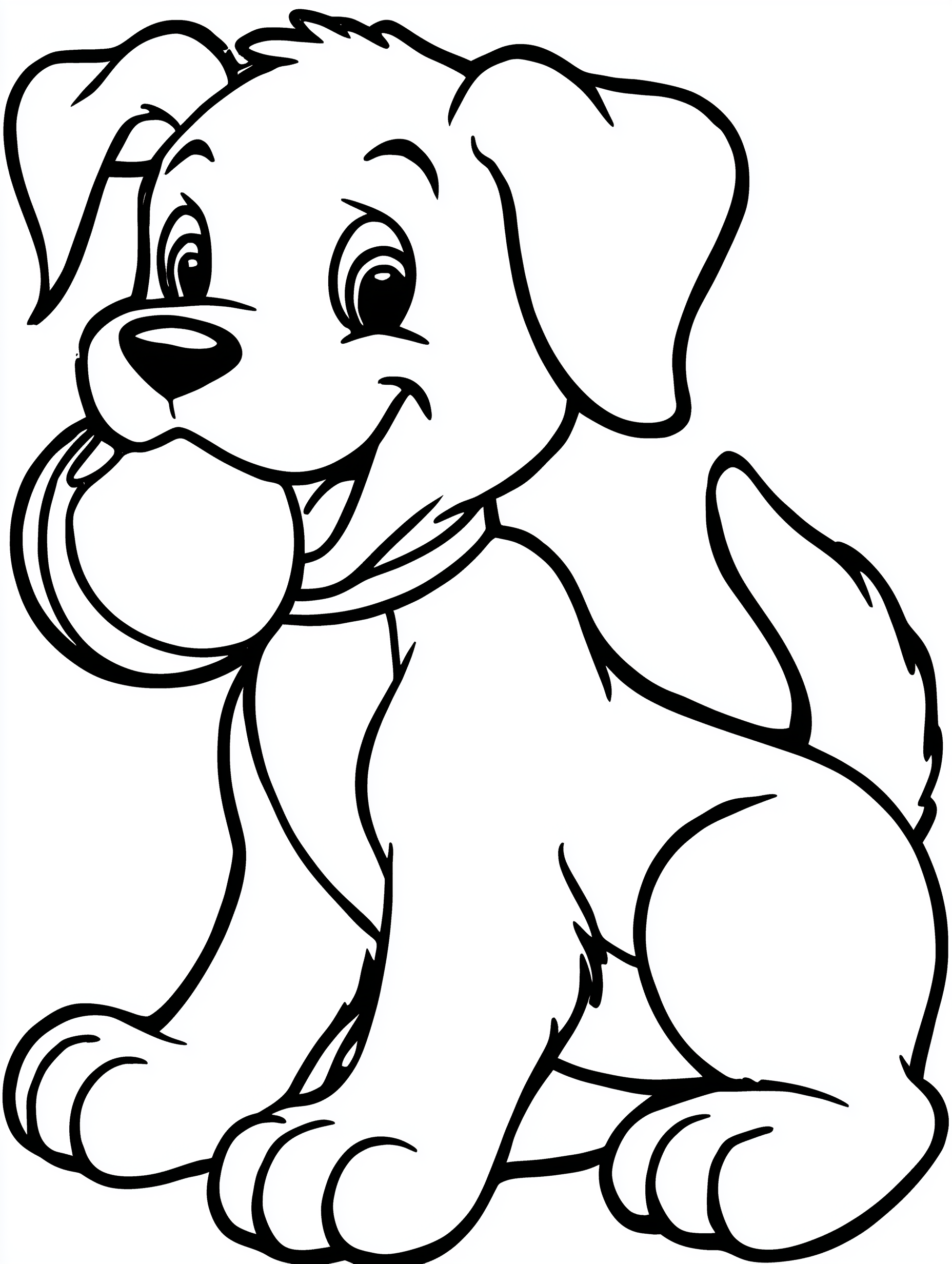 Easy Puppy Coloring Pages PDF - 20 Simple Dog Breeds, Kids Activity Book