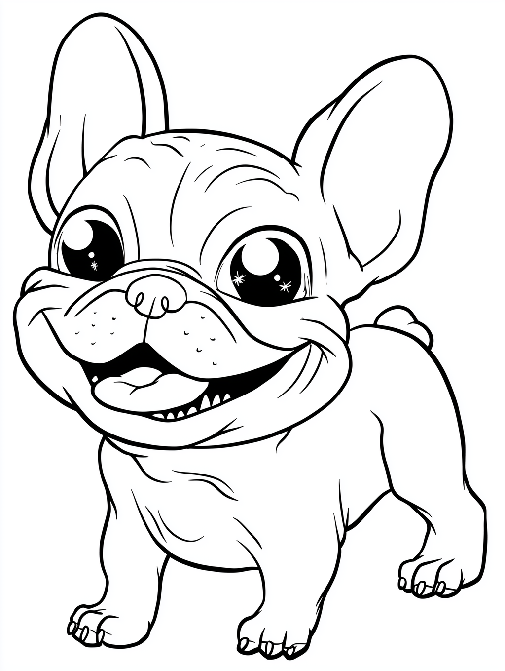 French Bulldog Coloring Book PDF - 20 Kawaii Puppy Pages, Kids Activity