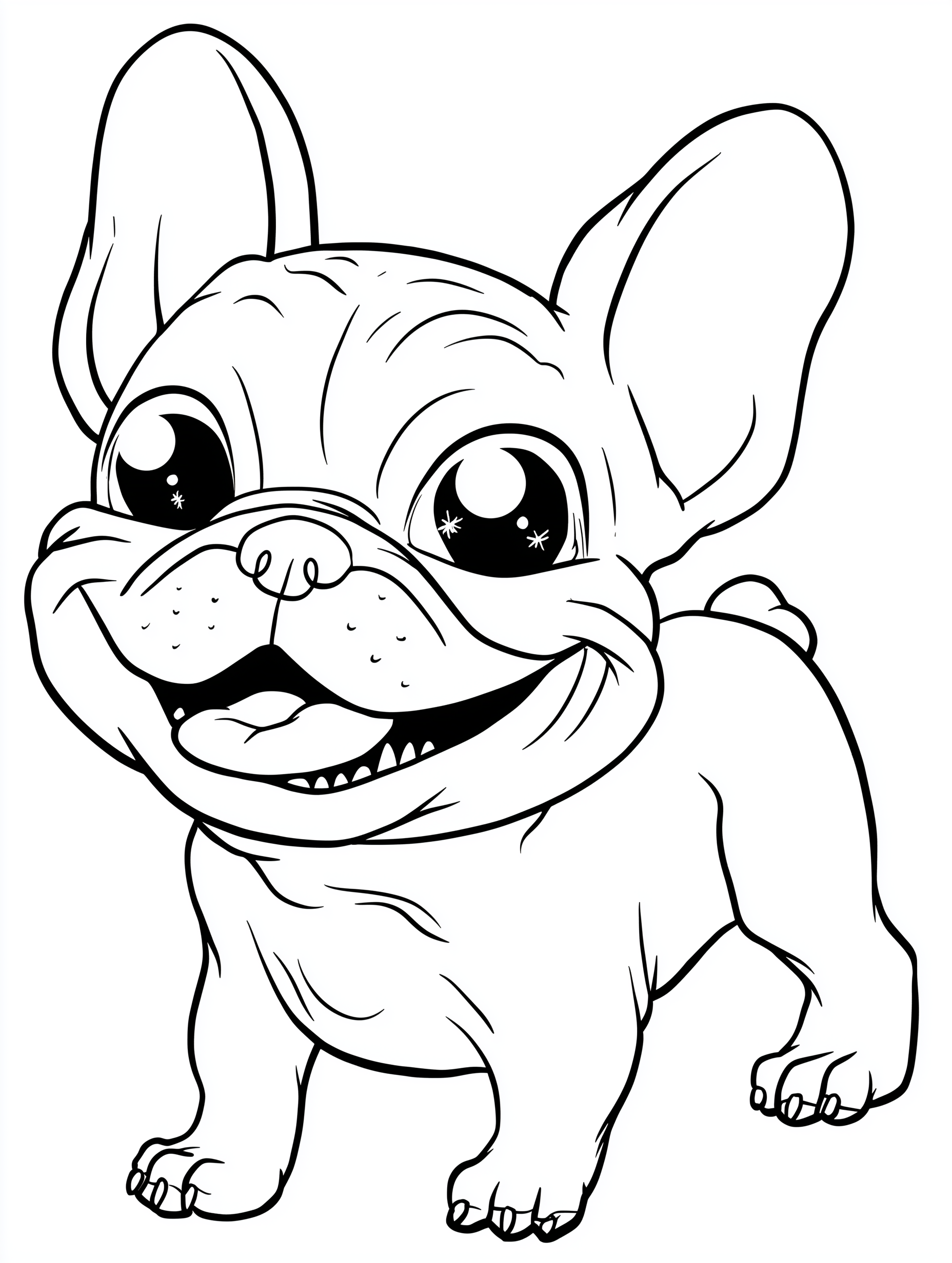 French Bulldog Coloring Book PDF - 20 Kawaii Puppy Pages, Kids Activity
