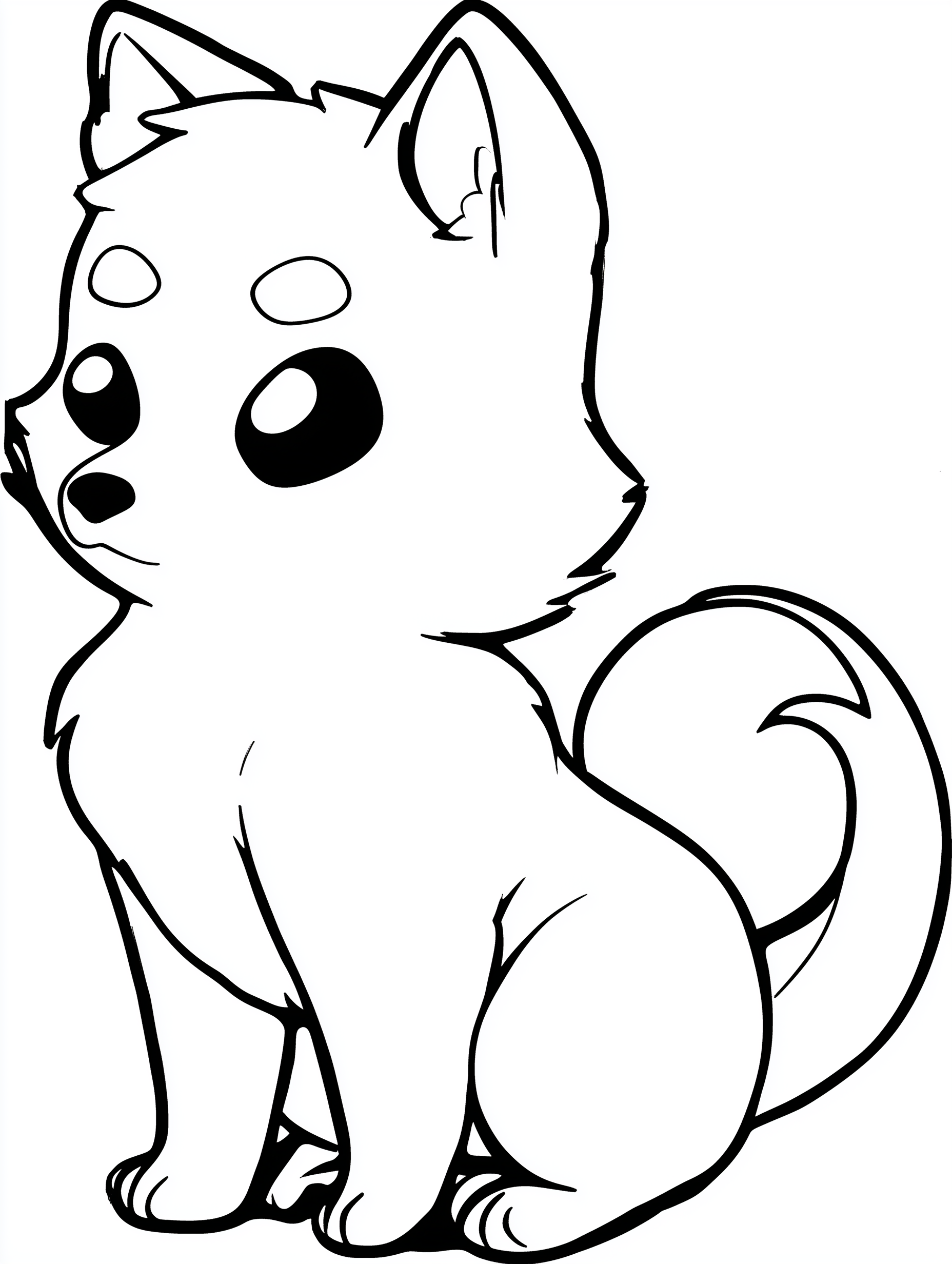 Easy Puppy Coloring Pages PDF - 20 Simple Dog Breeds, Kids Activity Book