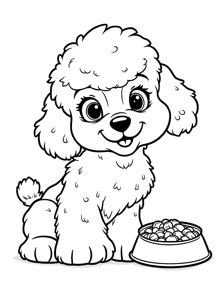 Easy Simple Puppy Coloring Pages - 15 Dogs for Kids - Printable PDF - Instant Download
