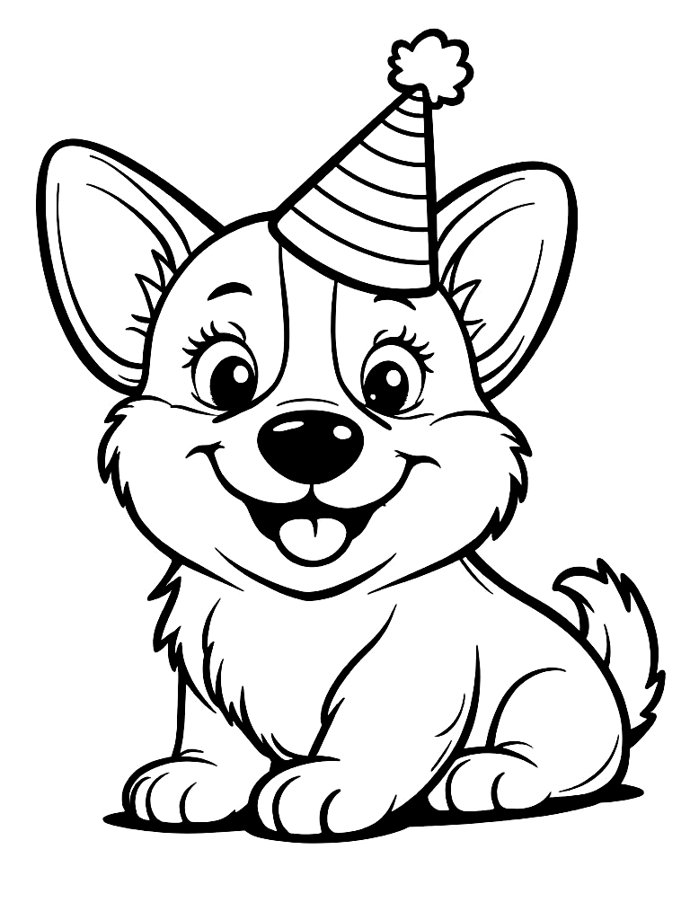 Easy Simple Puppy Coloring Pages - 15 Dogs for Kids - Printable PDF - Instant Download