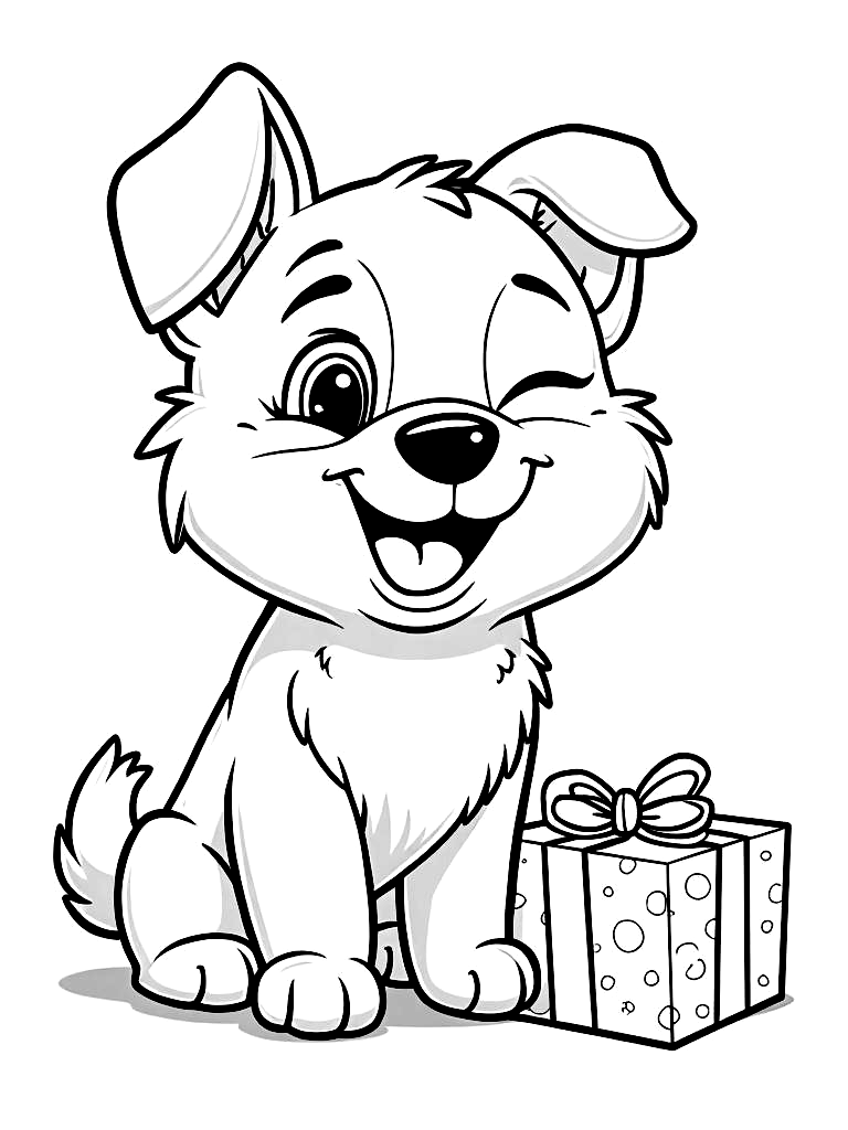 Easy Simple Puppy Coloring Pages - 15 Dogs for Kids - Printable PDF - Instant Download