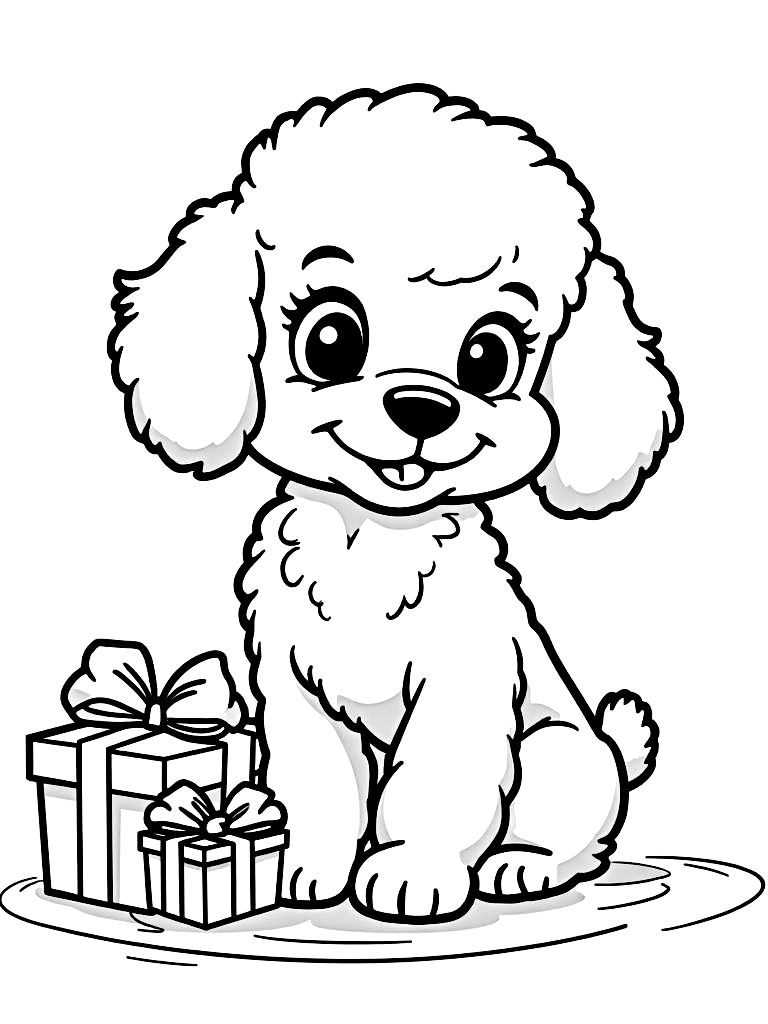 Easy Simple Puppy Coloring Pages - 20 Dogs for Kids - Printable PDF - Instant Download