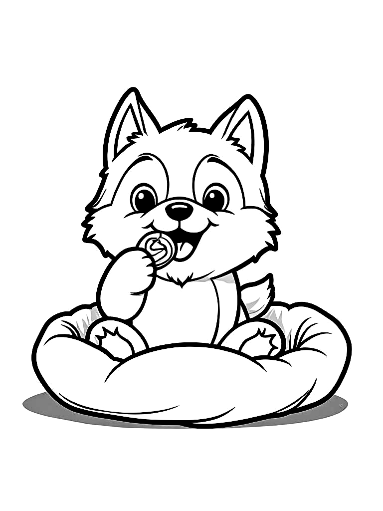 Easy Simple Puppy Coloring Pages - 20 Dogs for Kids - Printable PDF - Instant Download
