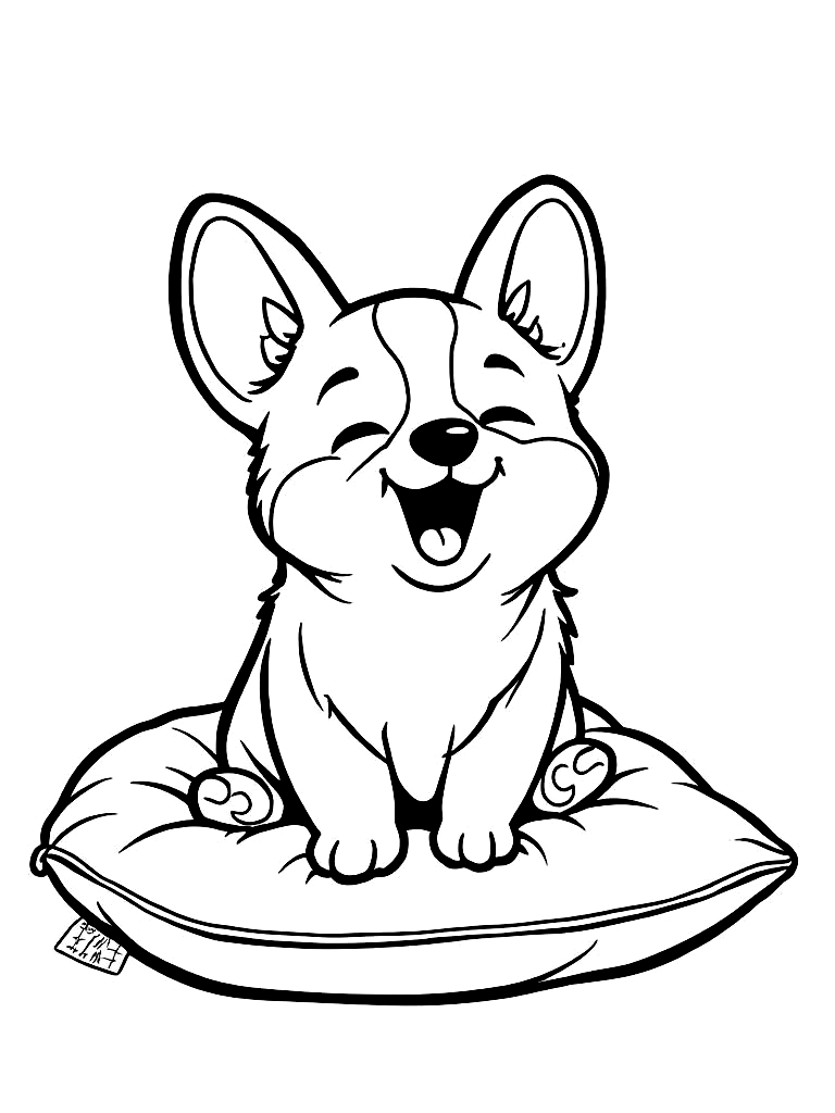 Easy Simple Puppy Coloring Pages - 25 Dogs for Kids - Printable PDF - Instant Download