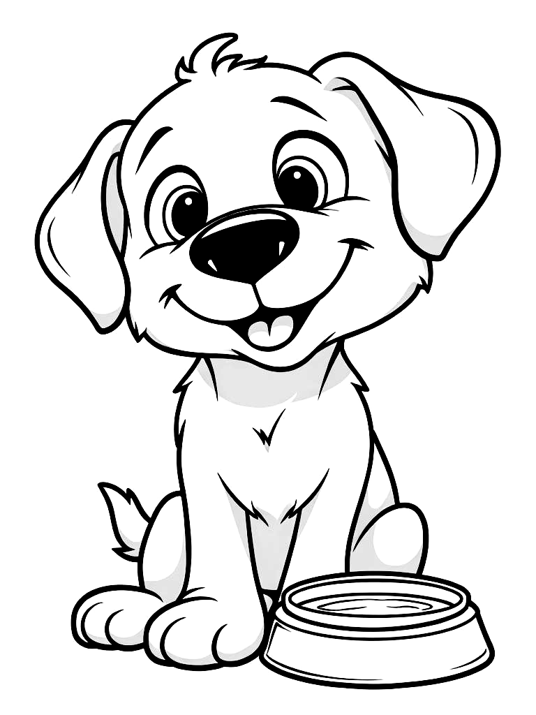 Cartoon Fun Puppy Coloring Pages - 20 Playful Dogs for Kids - Printable PDF - Instant Download