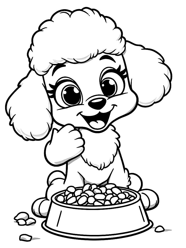 Cartoon Fun Puppy Coloring Pages - 25 Playful Dogs for Kids - Printable PDF - Instant Download