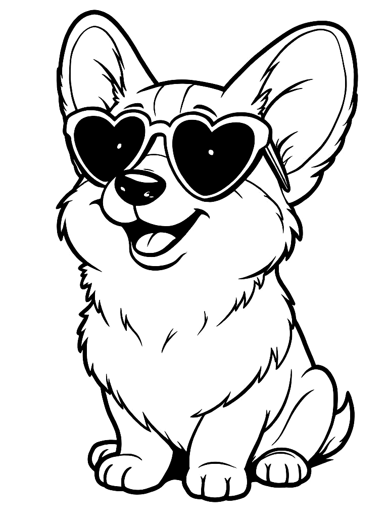 Cartoon Fun Puppy Coloring Pages - 25 Playful Dogs for Kids - Printable PDF - Instant Download